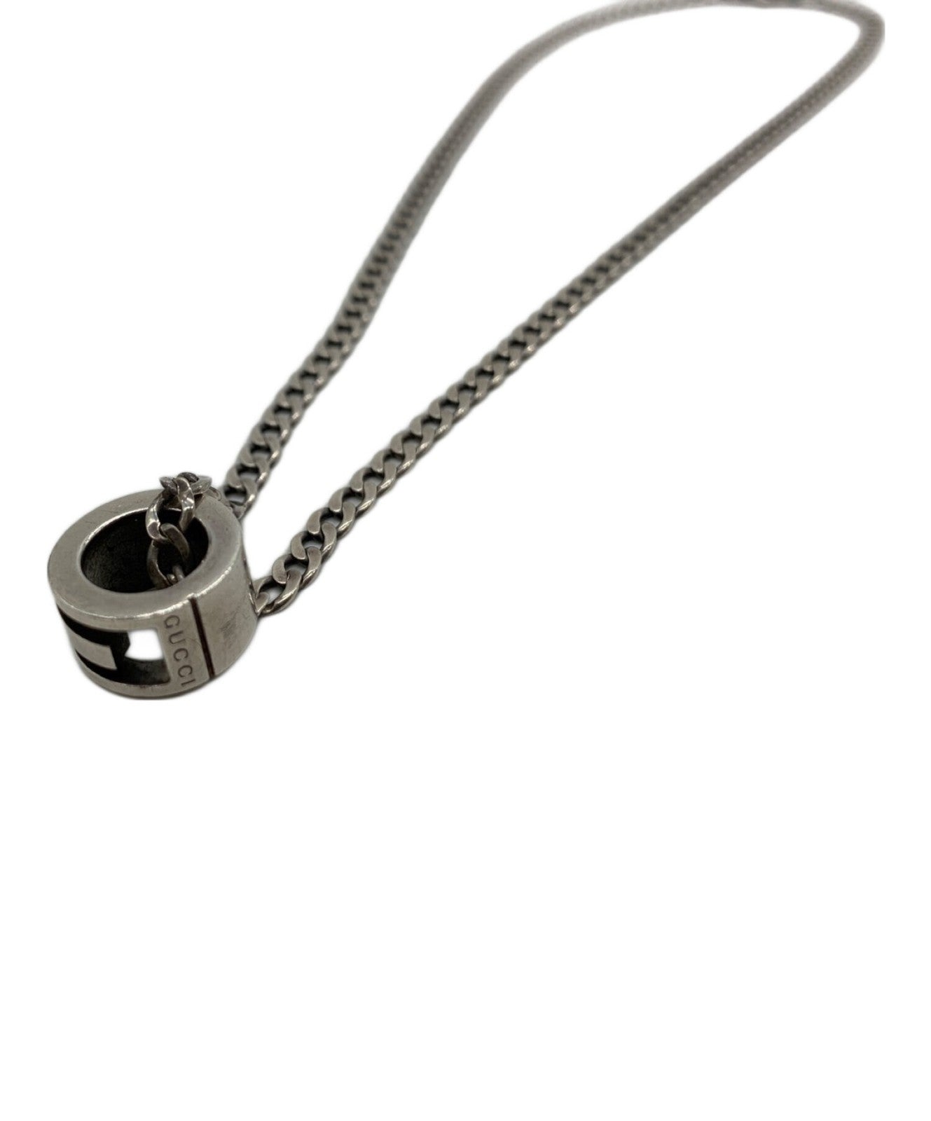 GUCCI Necklace Pendant Silver Men's Accessory Authentic