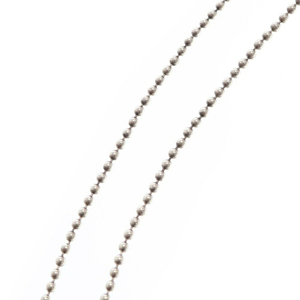GUCCI Necklace Pendant Round G Ball Chain Silver 925 Unisex Accessory Authentic
