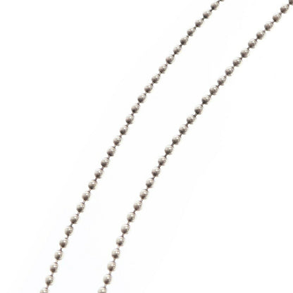 GUCCI Necklace Pendant Round G Ball Chain Silver 925 Unisex Accessory Authentic