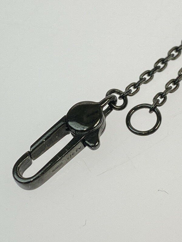 GUCCI Necklace Pendant Cutout G Black Unisex Accessory Authentic