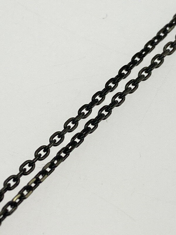 GUCCI Necklace Pendant Cutout G Black Unisex Accessory Authentic