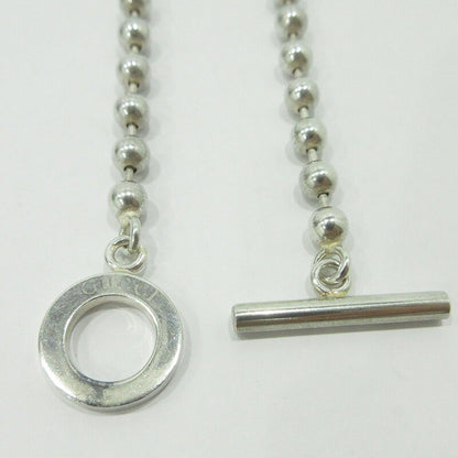 GUCCI Necklace Pendant Ball Chain Silver 925 Unisex Accessory Authentic