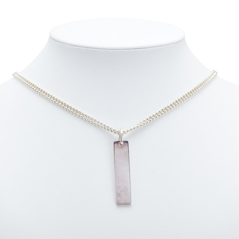 GUCCI Necklace Pendant Ball Double Chain Silver 925 Women Accessory Authentic