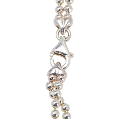 GUCCI Necklace Pendant Ball Double Chain Silver 925 Women Accessory Authentic