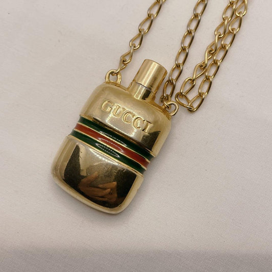 GUCCI Necklace Pendant Sherry Line Bottle Women Accessory Authentic