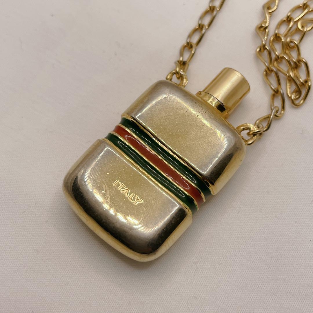 GUCCI Necklace Pendant Sherry Line Bottle Women Accessory Authentic
