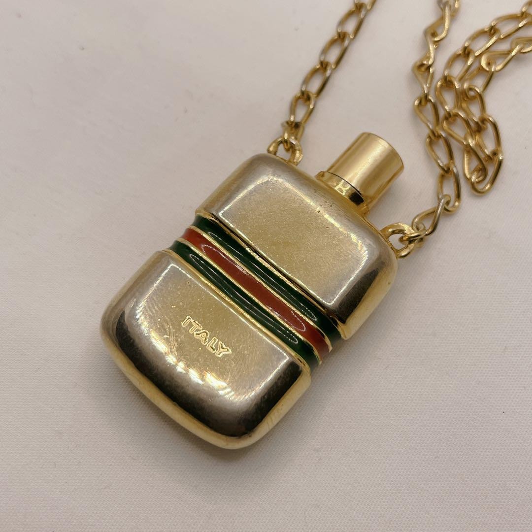 GUCCI Necklace Pendant Sherry Line Bottle Women Accessory Authentic