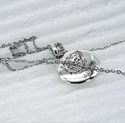 GUCCI Necklace Pendant Blind for Love Tiger Head Silver 925 Unisex Accessory