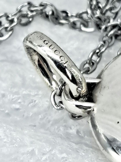 GUCCI Necklace Pendant Blind for Love Tiger Head Silver 925 Unisex Accessory