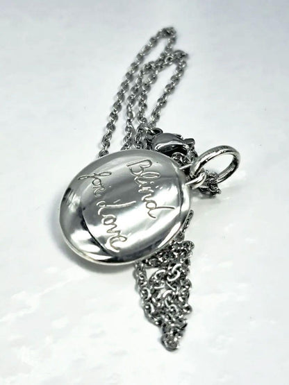 GUCCI Necklace Pendant Blind for Love Tiger Head Silver 925 Unisex Accessory