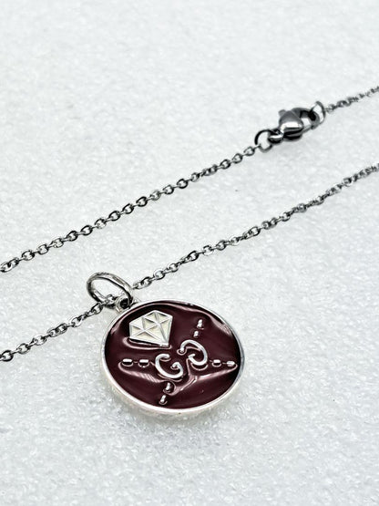 GUCCI Necklace Pendant GG Ghost Reversible Plate Silver 925 Unisex Accessory