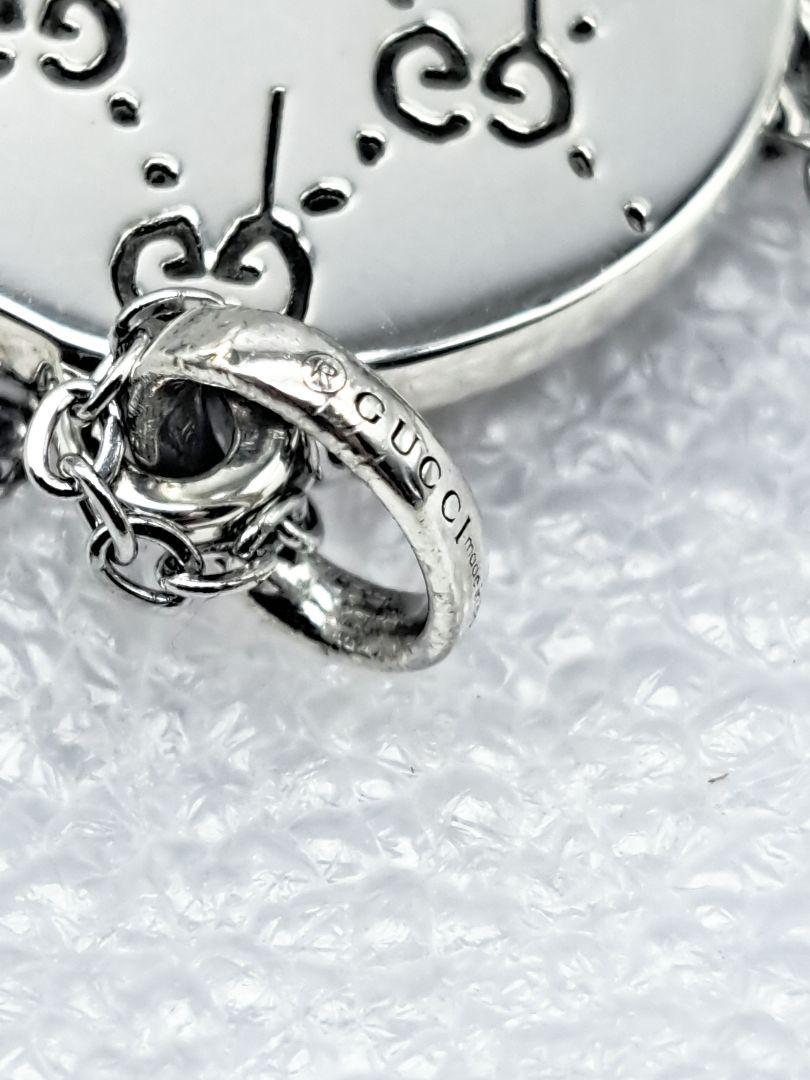GUCCI Necklace Pendant GG Ghost Reversible Plate Silver 925 Unisex Accessory