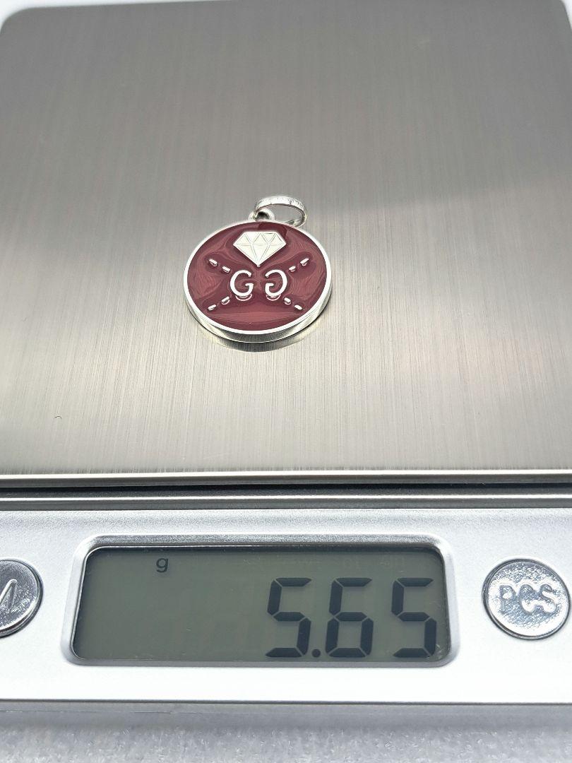 GUCCI Necklace Pendant GG Ghost Reversible Plate Silver 925 Unisex Accessory