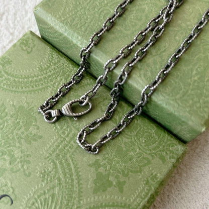 GUCCI Necklace Pendant Arabesque Silver AG925 Men's Accessory Authentic