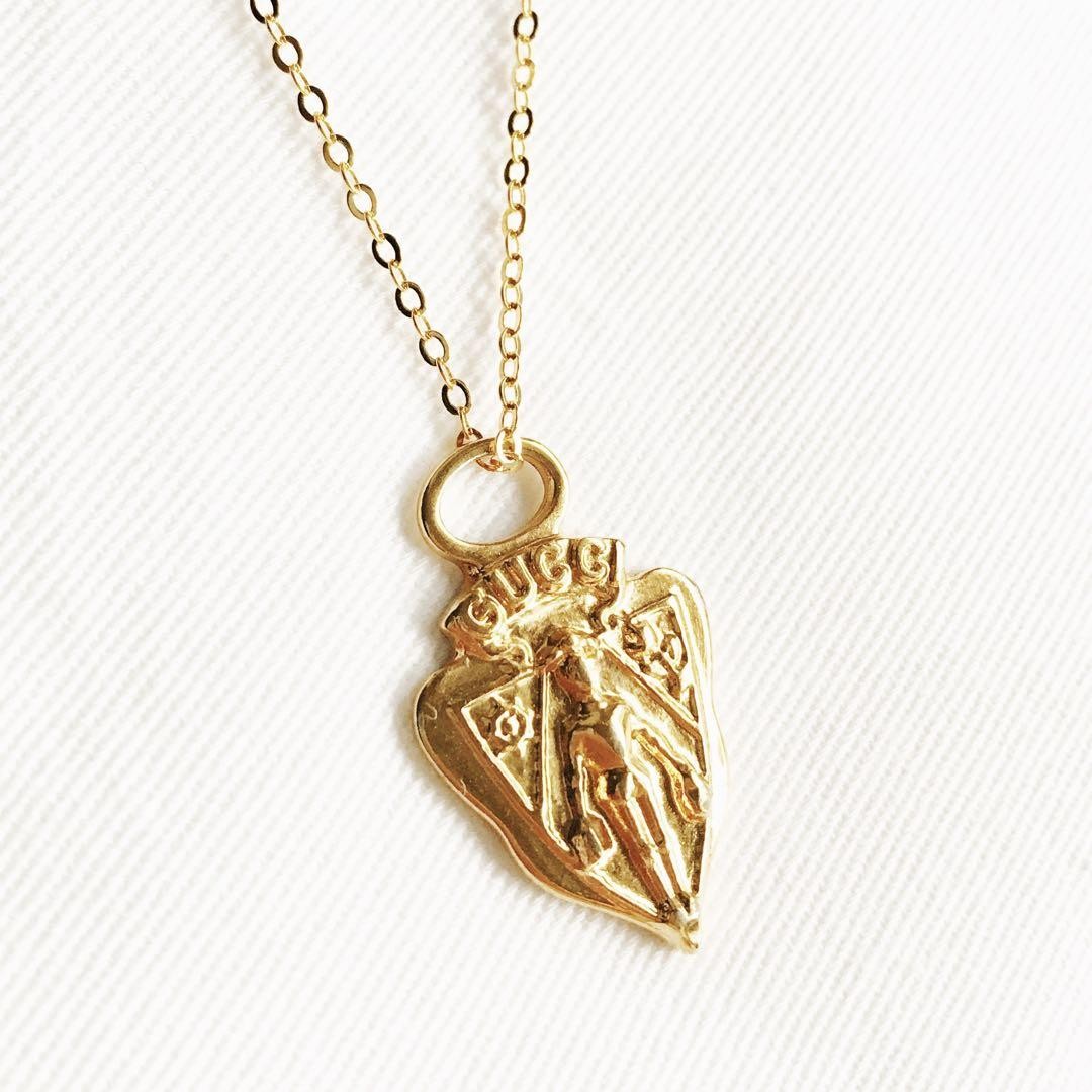 GUCCI Necklace Pendant Crest Charm Demna Old Men's Accessory Authentic