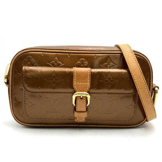 Louis Vuitton Shoulder Bag Purse Christy MM Vernis Gold Authentic