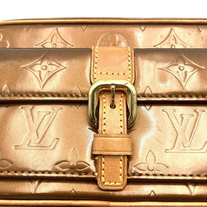 Louis Vuitton Shoulder Bag Purse Christy MM Vernis Gold Authentic
