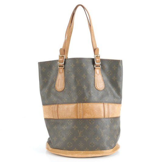 Louis Vuitton Hand Bag Tote Purse Monogram M42236 Leather Coated Canvas Brown