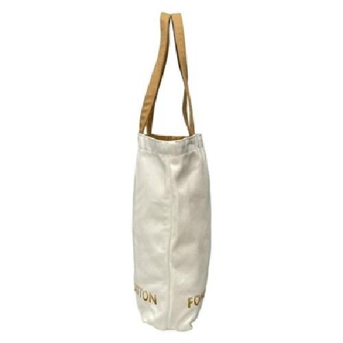 Louis Vuitton Hand Bag Tote Purse FONDATION Canvas White Brown Authentic