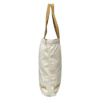 Louis Vuitton Hand Bag Tote Purse FONDATION Canvas White Brown Authentic