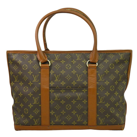Louis Vuitton Hand Bag Tote Purse Monogram M42425 Brown Authentic