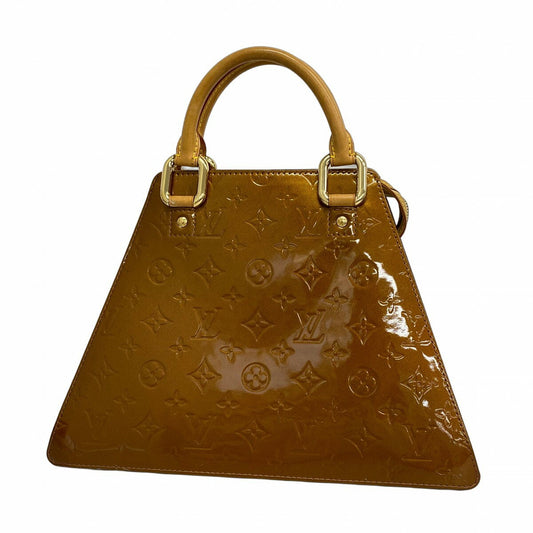 Louis Vuitton Hand Bag Tote Purse Vernis M91113 Bronze Authentic