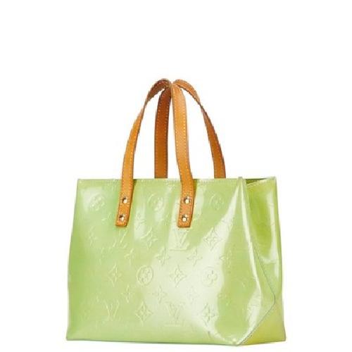 Louis Vuitton Hand Bag Tote Purse M91307 Patent Leather Peppermint Brown Auth