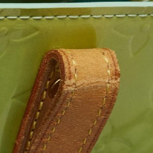 Louis Vuitton Hand Bag Tote Purse M91307 Patent Leather Peppermint Brown Auth
