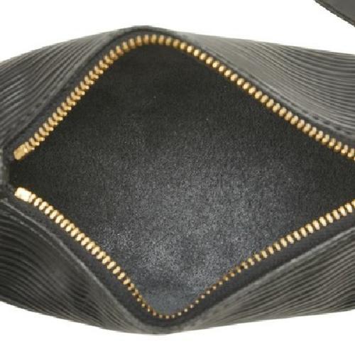 Louis Vuitton Accessory Pouch Hand Pouch M52862 Leather Black Authentic