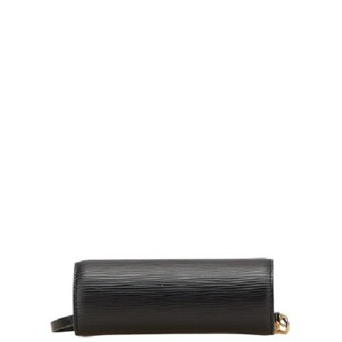 Louis Vuitton Accessory Pouch Hand Pouch M52862 Leather Black Authentic