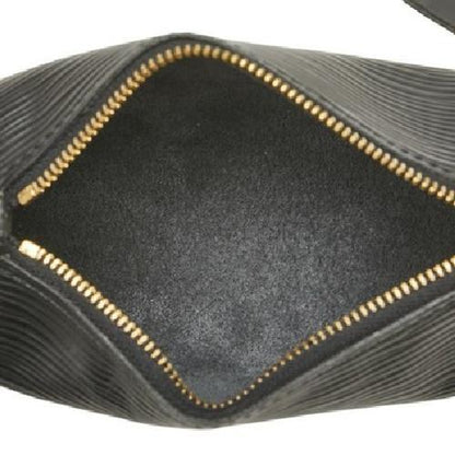 Louis Vuitton Accessory Pouch Hand Pouch M52862 Leather Black Authentic