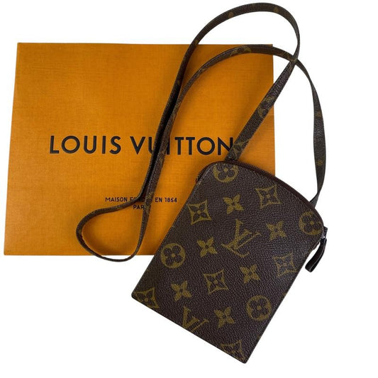 Louis Vuitton Shoulder Bag Purse Monogram PVC Brown Authentic