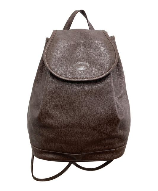 Longchamp Backpack Leather Brown Authentic