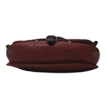Longchamp Shoulder Bag Purse Leather Red Black Authentic