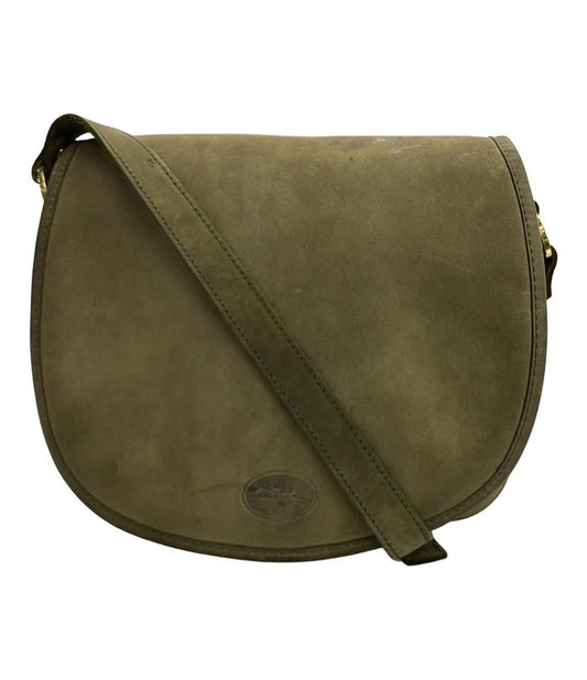 Longchamp Shoulder Bag Purse Khaki Authentic