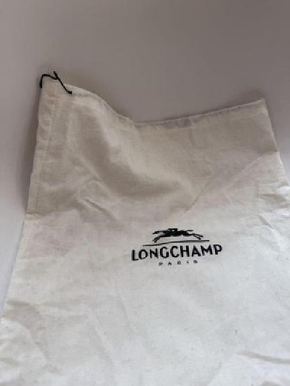 Longchamp Shoulder Bag Purse 2way Leather Beige Authentic