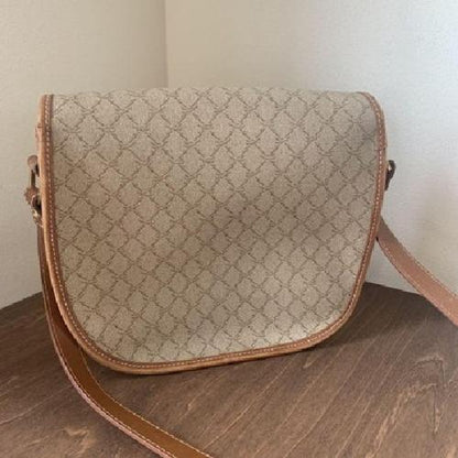 Longchamp Shoulder Bag Purse Logo Canvas PVC Authentic