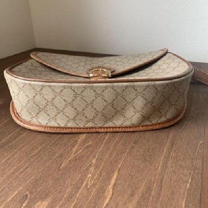 Longchamp Shoulder Bag Purse Logo Canvas PVC Authentic