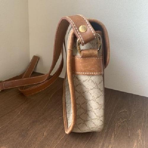 Longchamp Shoulder Bag Purse Logo Canvas PVC Authentic