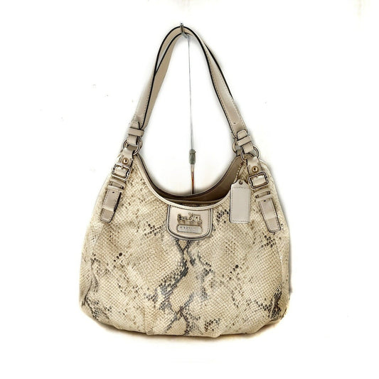 COACH Shoulder Bag Purse 18929 Off White Dark Gray Authentic