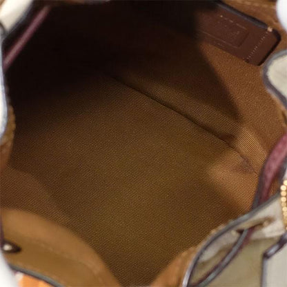 COACH Dempsey Bucket Signature Canvas Leather Off White Authentic