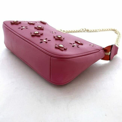 COACH Accessory Pouch Mini Hand Bag Tote Purse PVC Leather Pink Authentic