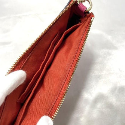 COACH Accessory Pouch Mini Hand Bag Tote Purse PVC Leather Pink Authentic