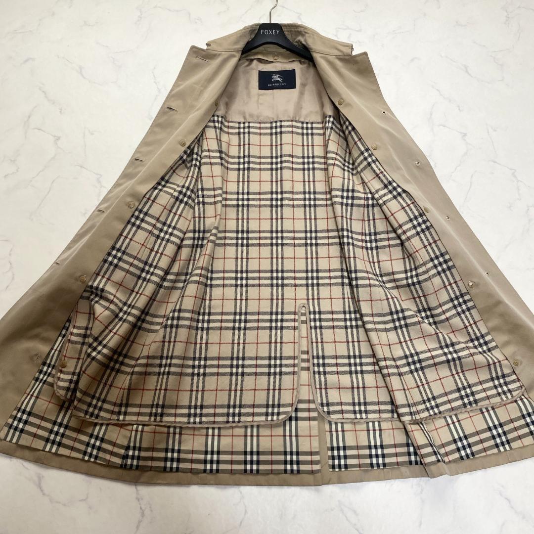 BURBERRY LONDON Coat Nova Check Asian fit M US size S Honey Beige Authentic