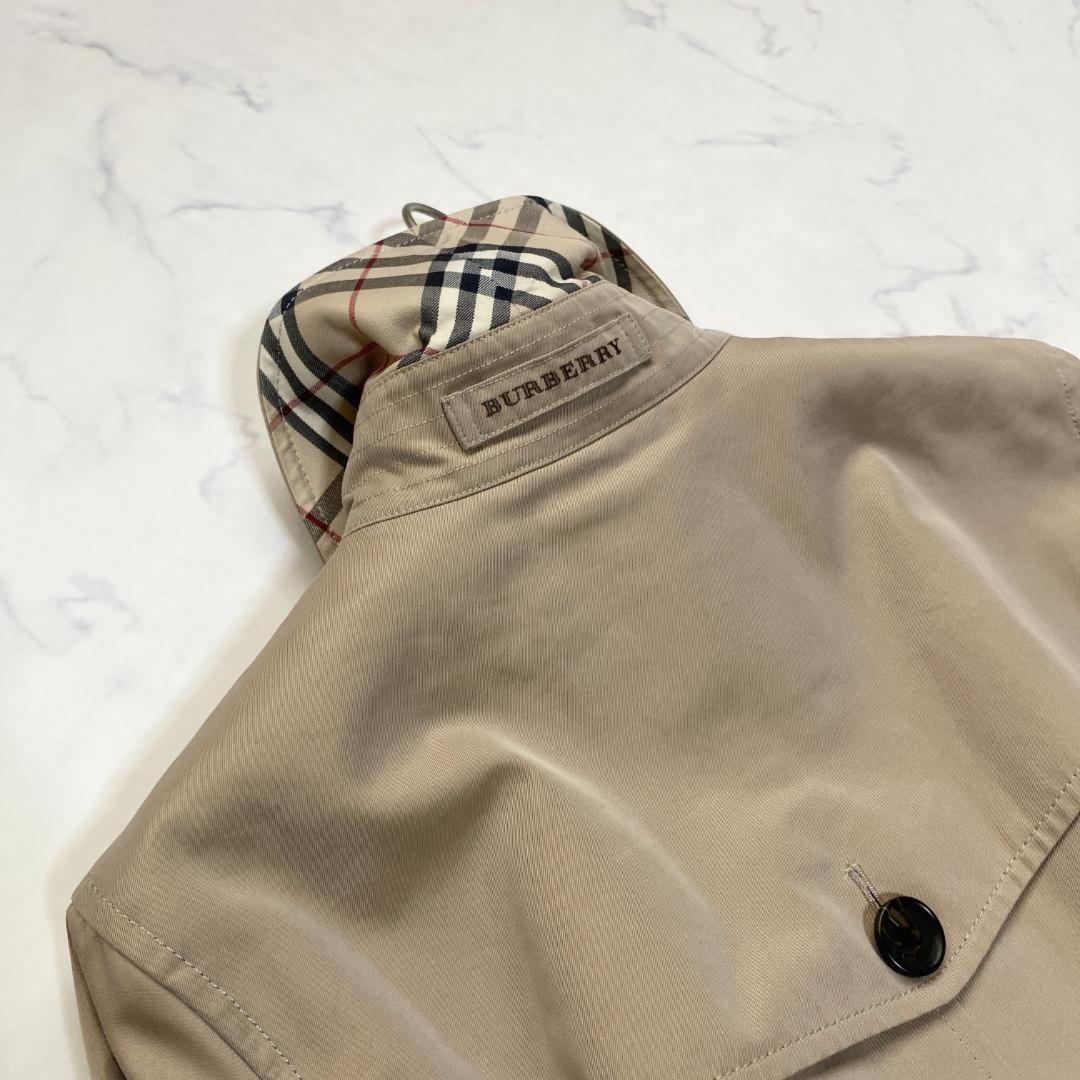 BURBERRY LONDON Coat Nova Check Asian fit M US size S Honey Beige Authentic