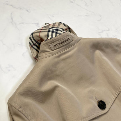 BURBERRY LONDON Coat Nova Check Asian fit M US size S Honey Beige Authentic