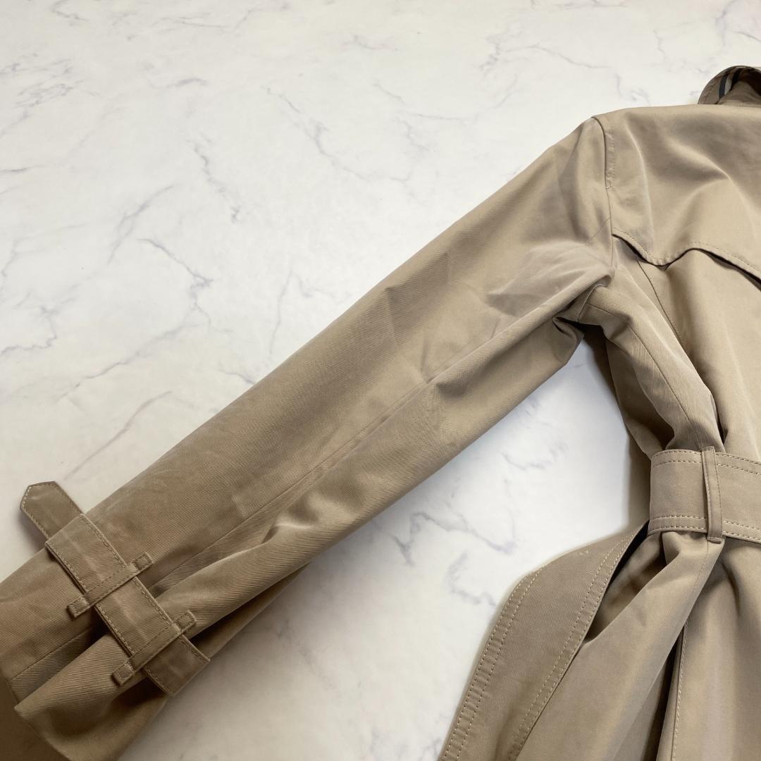 BURBERRY LONDON Coat Nova Check Asian fit M US size S Honey Beige Authentic