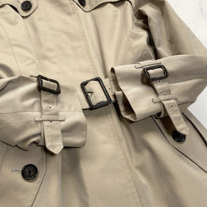 BURBERRY LONDON Coat Nova Check Asian fit M US size S Honey Beige Authentic