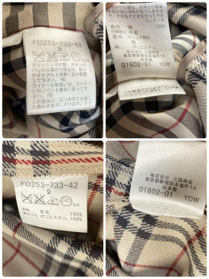 BURBERRY LONDON Coat Nova Check Asian fit M US size S Honey Beige Authentic