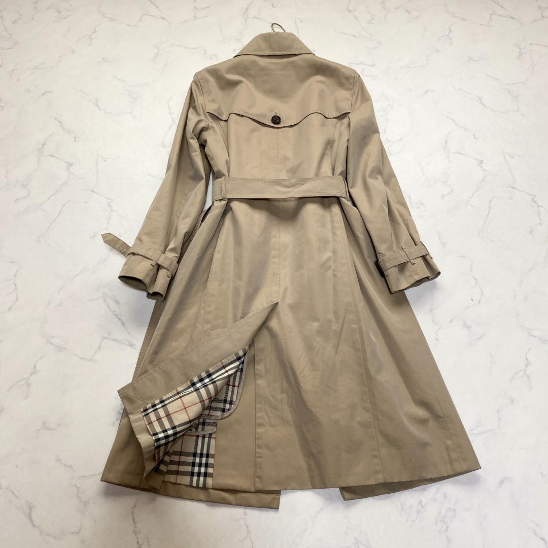 BURBERRY LONDON Coat Nova Check Asian fit M US size S Honey Beige Authentic